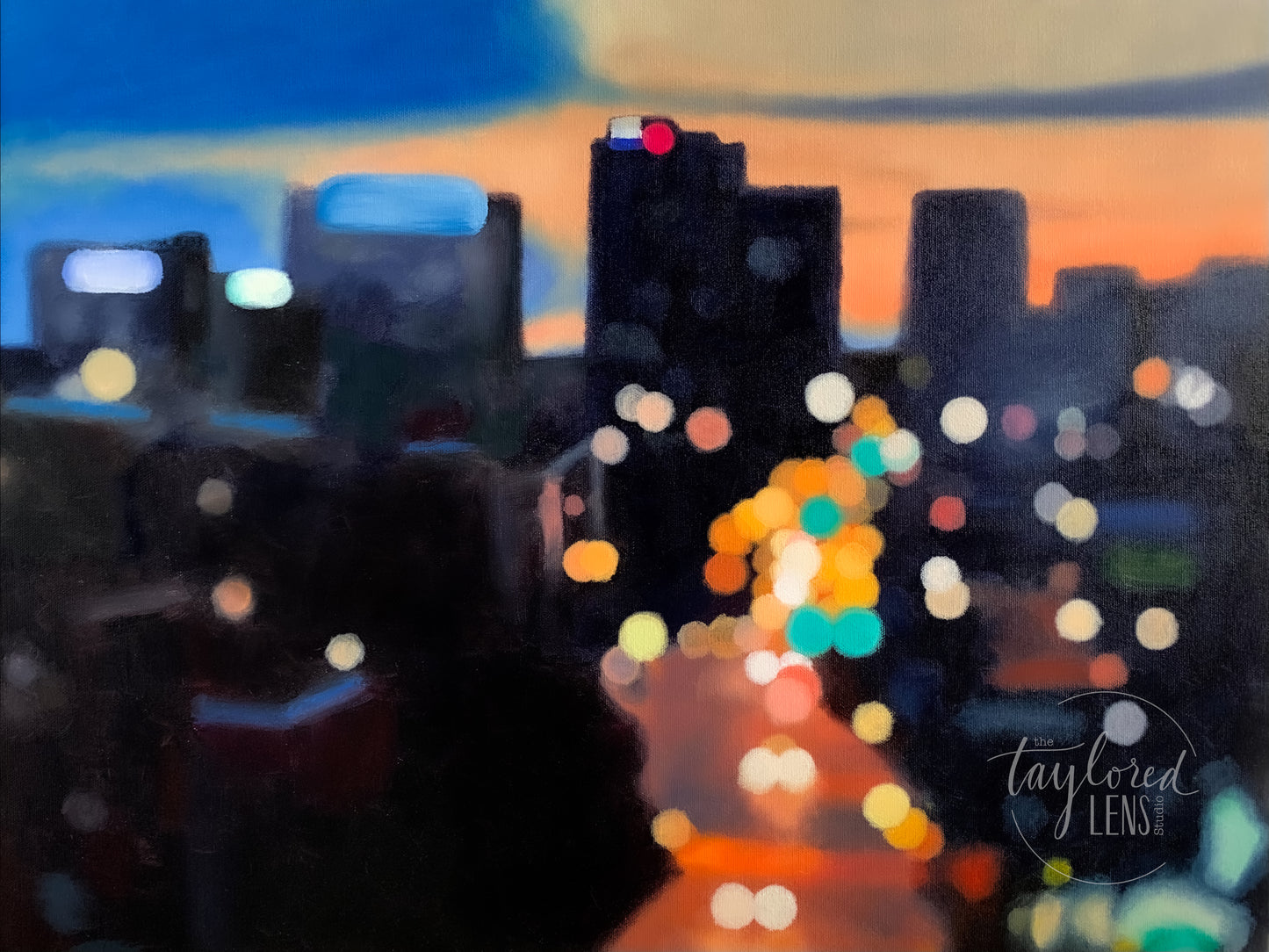 Cityscape at Night MINI PRINT