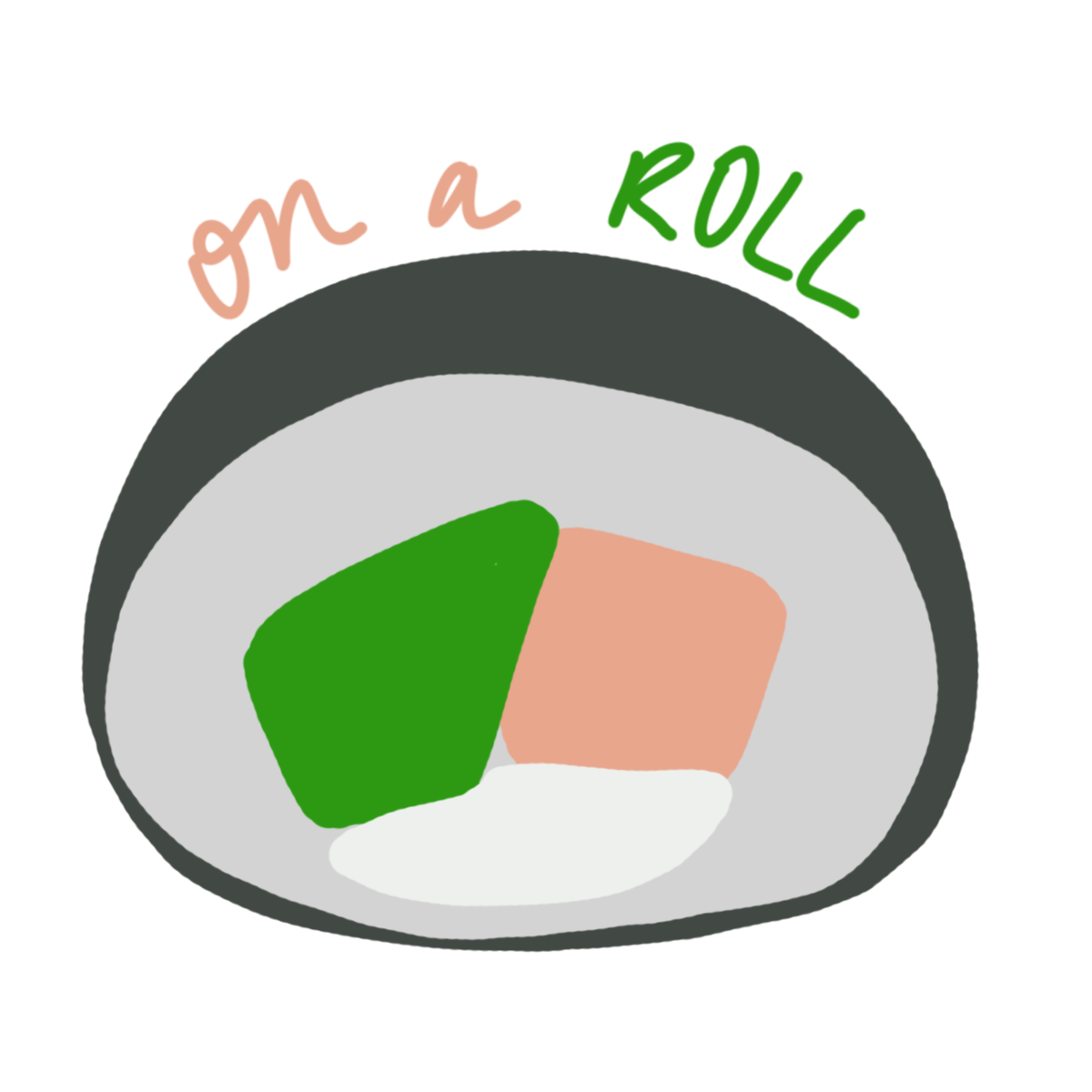 On a Roll Sticker