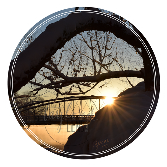 Sunrise Over Bridge Sticker