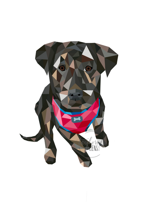 Georgia Low-Poly Dog Sticker