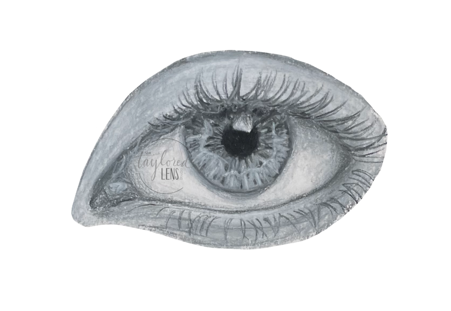 Charcoal Eye Drawing Sticker