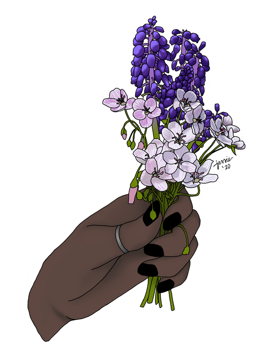 Purple Flowers Sticker