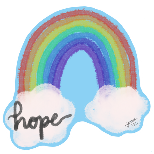 Hope Rainbow Sticker