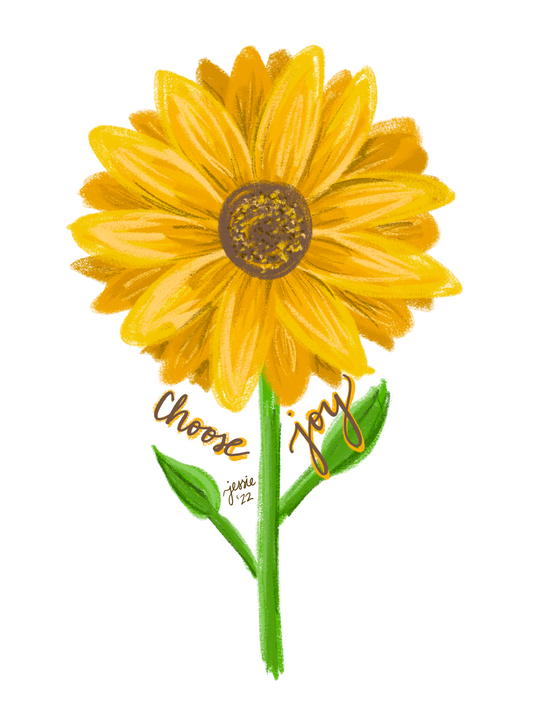 Choose Joy—Sunflower Sticker