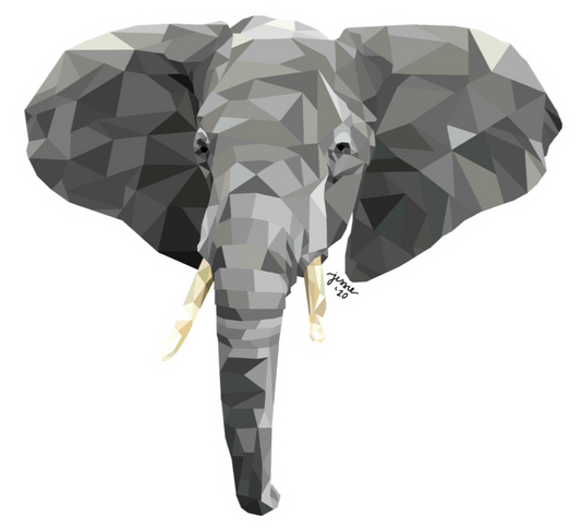 Elephant Low Poly Sticker