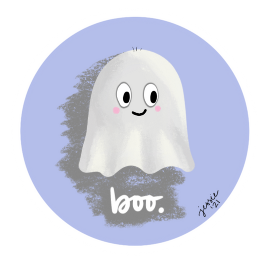 boo. Ghost Sticker