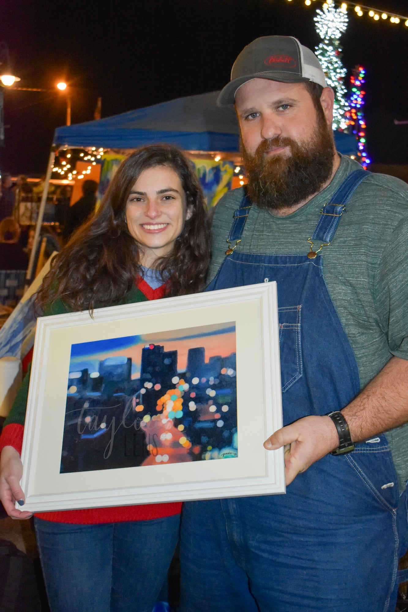 Cityscape at Night Print 11x14